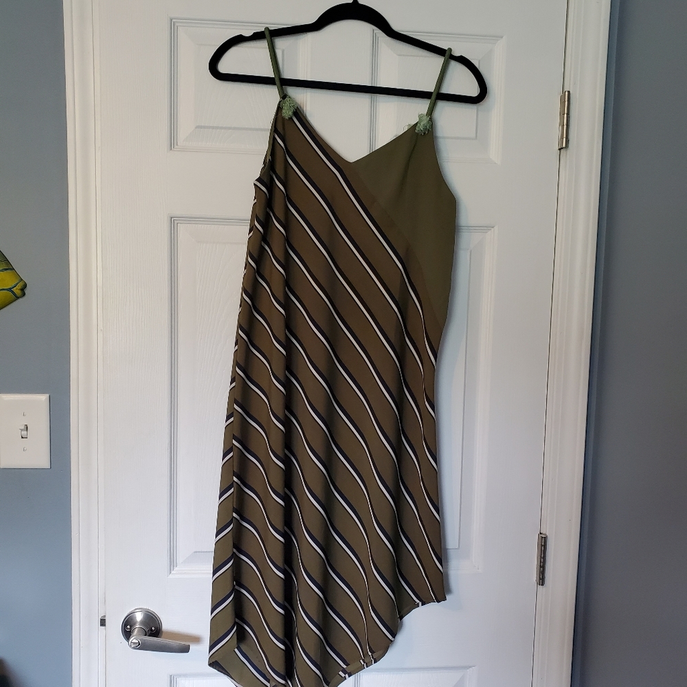 Asymetrical striped dress